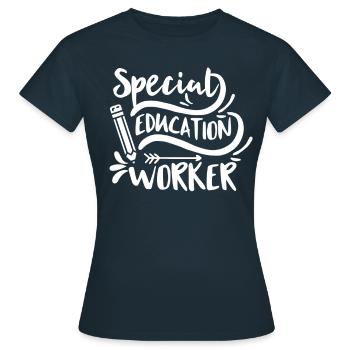 Travailleurs de l’enfance en difficulté Enseignants de l’enfance en difficulté - T-shirt Femme - marine - Devant - AI Model Female 172 dark (172cm)