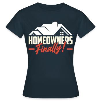 Propriétaire Enfin Propriétaire Propriétaire Maison - T-shirt Femme - marine - Devant - AI Model Female 172 dark (172cm)