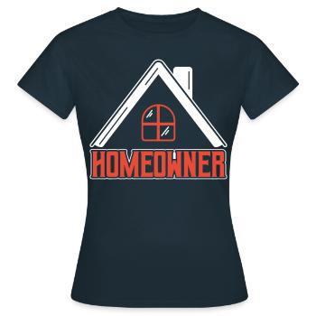 Propriétaire Propriétaire Maison propriétaire - T-shirt Femme - marine - Devant - AI Model Female 172 dark (172cm)