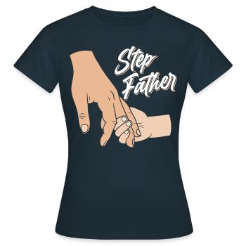 Beau-père Beau-père Fête des pères Beau-père - T-shirt Femme - marine - Devant - AI Model Female 172 dark (172cm)