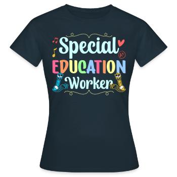 Travailleurs de l’enfance en difficulté Enseignants de l’enfance en difficulté - T-shirt Femme - marine - Devant - AI Model Female 172 dark (172cm)
