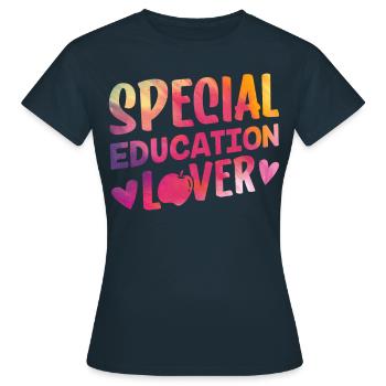 Amoureux de l’éducation de l’enfance en difficulté Enseignants de l’enfance en difficulté - T-shirt Femme - marine - Devant - AI Model Female 172 dark (172cm)