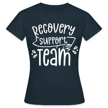 Team Zur Unterstützung Der Genesung Erholung - Frauen T-Shirt - Navy - Vorne - AI Model Female 172 dark (172cm)