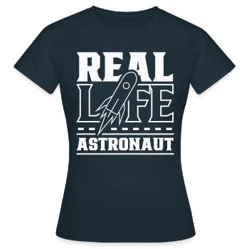 Fusée spatiale d’astronomie d’astronaute de la vie réelle - T-shirt Femme - marine - Devant - AI Model Female 172 dark (172cm)