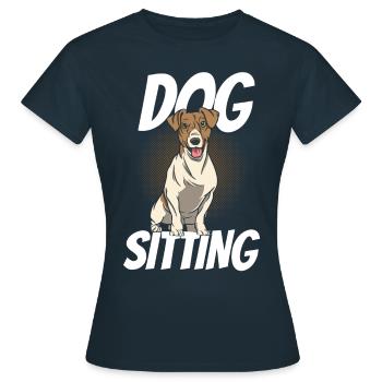 Dog Sitting Dog Sitter Dog Sitting - Women's T-Shirt - navy - Front - AI Model Female 172 dark (172cm)