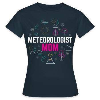 Météorologue Maman Profession Météorologue Météorologie - T-shirt Femme - marine - Devant - AI Model Female 172 dark (172cm)