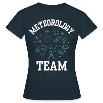 Team Meteorologie Meteorologe Wettervorhersage - Frauen T-Shirt - Navy - Vorne - AI Model Female 172 dark (172cm)