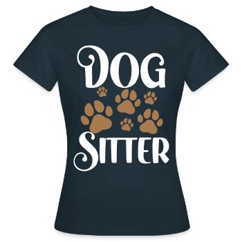 Dog Sitter Dog Sitting Dog Sitting - Women's T-Shirt - navy - Front - AI Model Female 172 dark (172cm)