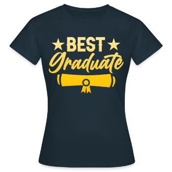 Best Graduate Graduated Graduation Celebration - Women's T-Shirt - navy - Front - AI Model Female 172 dark (172cm)