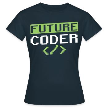 Zukünftiger Coder Coding Programmierer Code - Frauen T-Shirt - Navy - Vorne - AI Model Female 172 dark (172cm)