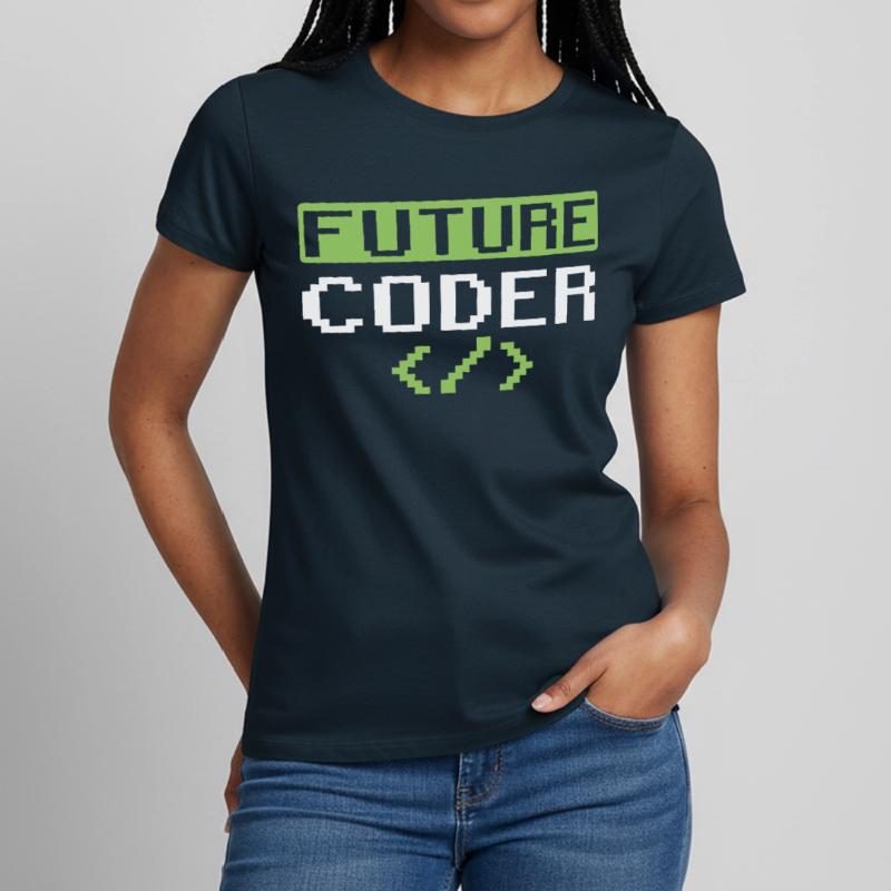 Zukünftiger Coder Coding Programmierer Code Frauen T-Shirt