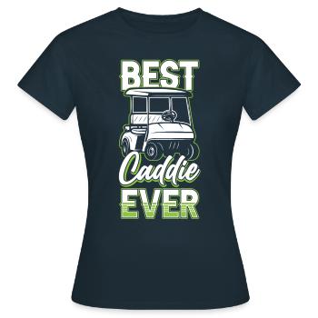 Meilleur Caddy Ever Golf Golf - T-shirt Femme - marine - Devant - AI Model Female 172 dark (172cm)