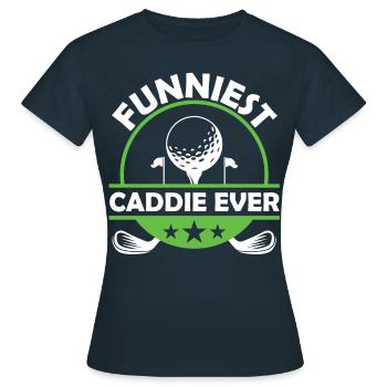 The funniest caddy ever Golfing Golf - Women's T-Shirt - navy - Front - AI Model Female 172 dark (172cm)
