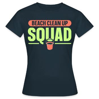 Nettoyage de plage Squad Nettoyage de plage - T-shirt Femme - marine - Devant - AI Model Female 172 dark (172cm)