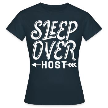 Hôtes pour la nuit Passez la nuit - T-shirt Femme - marine - Devant - AI Model Female 172 dark (172cm)