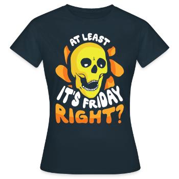 Au moins, c’est finalement sarcastique vendredi - T-shirt Femme - marine - Devant - AI Model Female 172 dark (172cm)