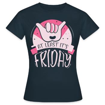 Au moins, c’est finalement sarcastique vendredi - T-shirt Femme - marine - Devant - AI Model Female 172 dark (172cm)
