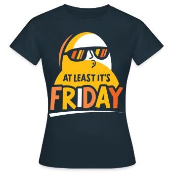 Au moins, c’est finalement sarcastique vendredi - T-shirt Femme - marine - Devant - AI Model Female 172 dark (172cm)