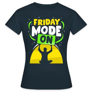 Friday mode A sarcastic Friday finally - Women's T-Shirt - navy - Front - AI Model Female 172 dark (172cm)