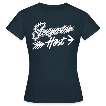 Hôtes pour la nuit Passez la nuit - T-shirt Femme - marine - Devant - AI Model Female 172 dark (172cm)