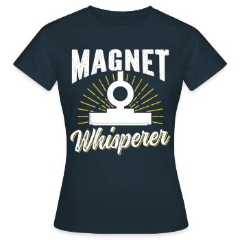 Magnet Whisperer Magnet Fisherman Magnet Fishing - Women's T-Shirt - navy - Front - AI Model Female 172 dark (172cm)