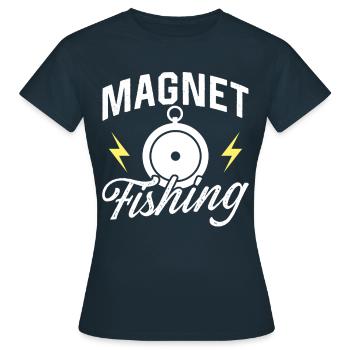 Magnet fishing Magnet - Women's T-Shirt - navy - Front - AI Model Female 172 dark (172cm)