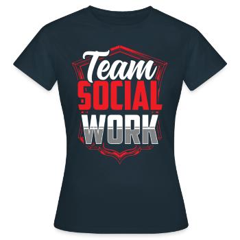 Social Work Team Social Work Social Workers - Women's T-Shirt - navy - Front - AI Model Female 172 dark (172cm)
