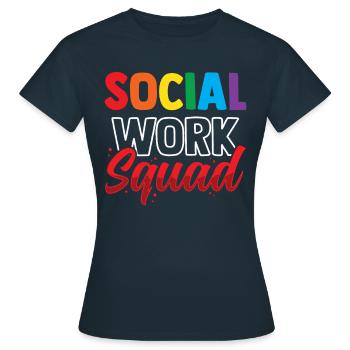 Équipe de travail social Travailleur social Travail social - T-shirt Femme - marine - Devant - AI Model Female 172 dark (172cm)
