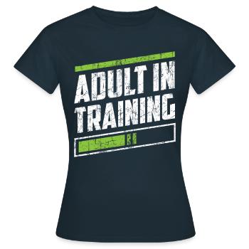 Adulte en éducation Anniversaire de l’adulte - T-shirt Femme - marine - Devant - AI Model Female 172 dark (172cm)