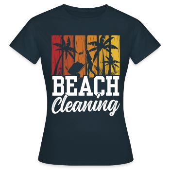Nettoyage de plage Plages Nettoyage de plage - T-shirt Femme - marine - Devant - AI Model Female 172 dark (172cm)