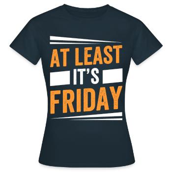 Au moins, c’est finalement sarcastique vendredi - T-shirt Femme - marine - Devant - AI Model Female 172 dark (172cm)