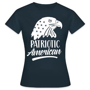 Patriotic American Patriot Patriotic US - Women's T-Shirt - navy - Front - AI Model Female 172 dark (172cm)