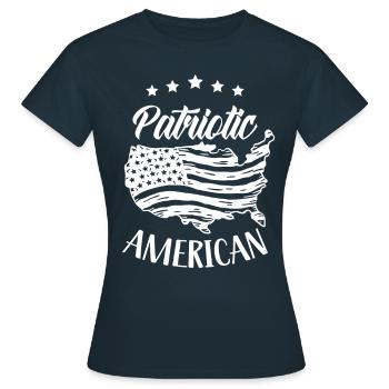 Patriotic American Patriotic Patriot US - Women's T-Shirt - navy - Front - AI Model Female 172 dark (172cm)