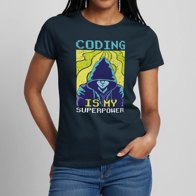 Coding Ist Meine Superkraft Coder Programmierer Frauen T-Shirt