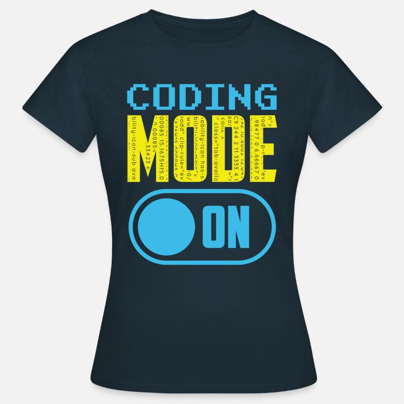 Mode de programmation A Codeur Programmeur - T-shirt Femme - marine