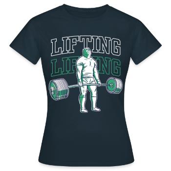 Weightlifting Workout Weightlifting Fitness Gym - Women's T-Shirt - navy - Front - AI Model Female 172 dark (172cm)