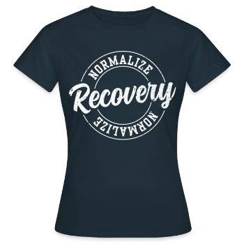 Wiederherstellung Normalisieren Erholen Erholung - Frauen T-Shirt - Navy - Vorne - AI Model Female 172 dark (172cm)