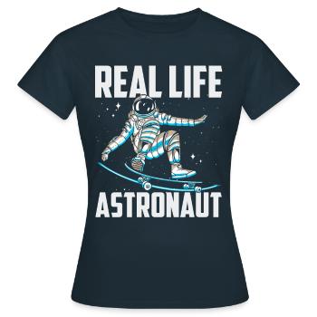 Real Life Astronaut Weltraum Astronomie Rakete - Frauen T-Shirt - Navy - Vorne - AI Model Female 172 dark (172cm)