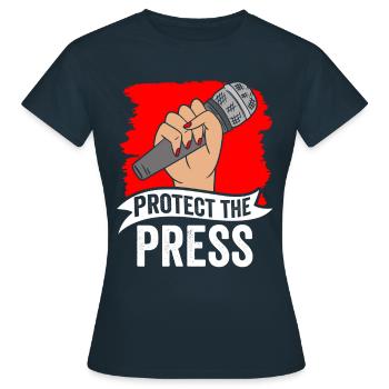 Protège la presse Loi sur la presse Liberté de la presse - T-shirt Femme - marine - Devant - AI Model Female 172 dark (172cm)