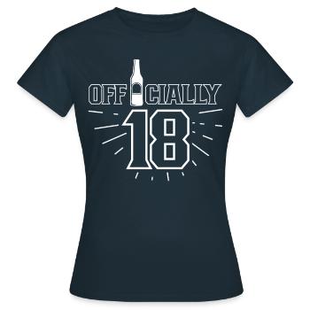 Offiziell 18 Geburtstag Achtzehn Geburtstagskind - Frauen T-Shirt - Navy - Vorne - AI Model Female 172 dark (172cm)