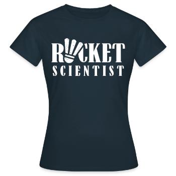 Schläger Wissenschaftler Racket Scientist - Frauen T-Shirt - Navy - Vorne - AI Model Female 172 dark (172cm)