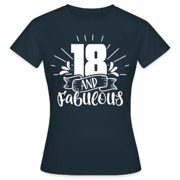 18 et fabuleuse fête anniversaire dix-huit - T-shirt Femme - marine - Devant - AI Model Female 172 dark (172cm)
