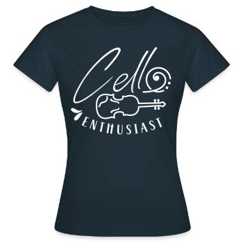 Cello lover Musician Cello cellist cello - Women's T-Shirt - navy - Front - AI Model Female 172 dark (172cm)