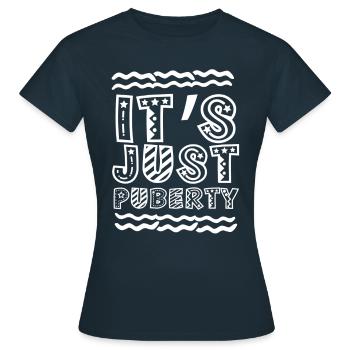 C’est juste des dictons d’adultes adolescents de puberté - T-shirt Femme - marine - Devant - AI Model Female 172 dark (172cm)