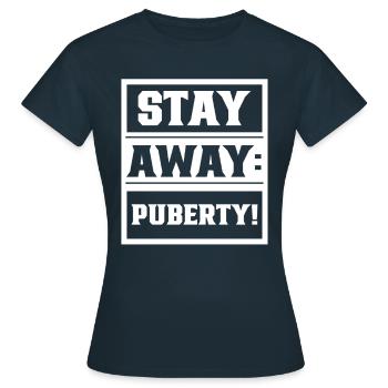 Restez à l’écart: Adolescent de puberté adulte - T-shirt Femme - marine - Devant - AI Model Female 172 dark (172cm)