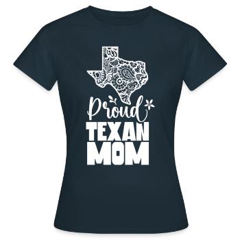 Fière mère texane texan texan texan - T-shirt Femme - marine - Devant - AI Model Female 172 dark (172cm)