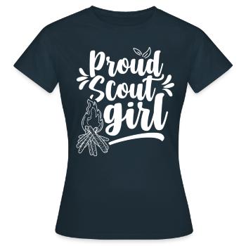 Fier camp du clan scout scout - T-shirt Femme - marine - Devant - AI Model Female 172 dark (172cm)
