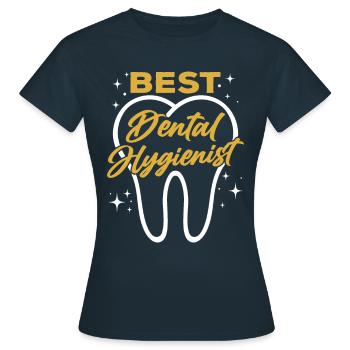 Meilleur hygiéniste dentaire dentiste en hygiène dentaire - T-shirt Femme - marine - Devant - AI Model Female 172 dark (172cm)