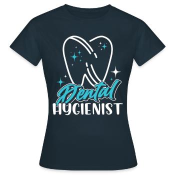 Hygiéniste dentaire Équipe de dentistes en hygiène dentaire - T-shirt Femme - marine - Devant - AI Model Female 172 dark (172cm)
