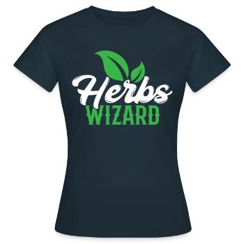 Herb Wizard Herb Garden Herb Herbalism - T-shirt Femme - marine - Devant - AI Model Female 172 dark (172cm)